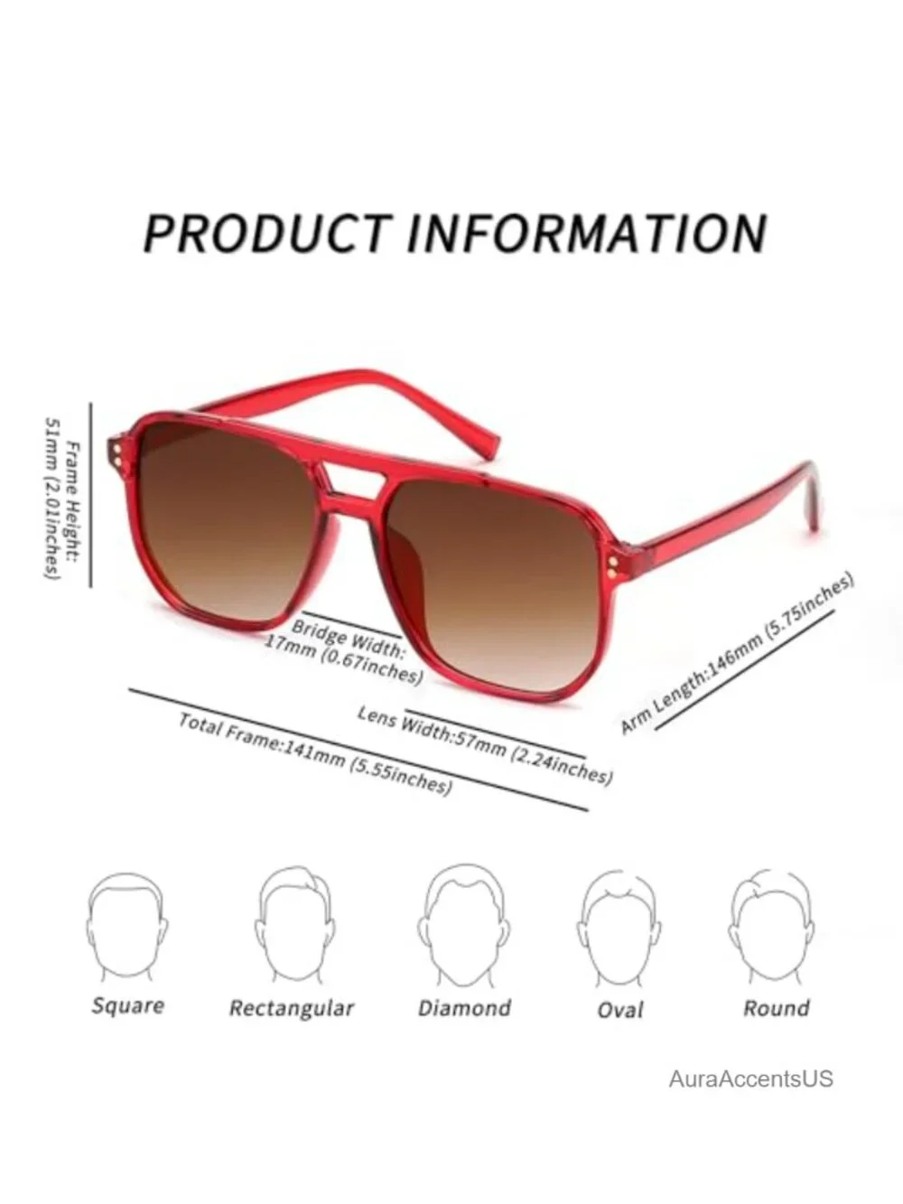 Retro Square Aviator Sunglasses UV400 Full Frame Unisex Vintage 70s Shades